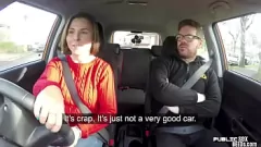 play Brunette Amateur with Big Tits Fucked in POV during Public Car Sex